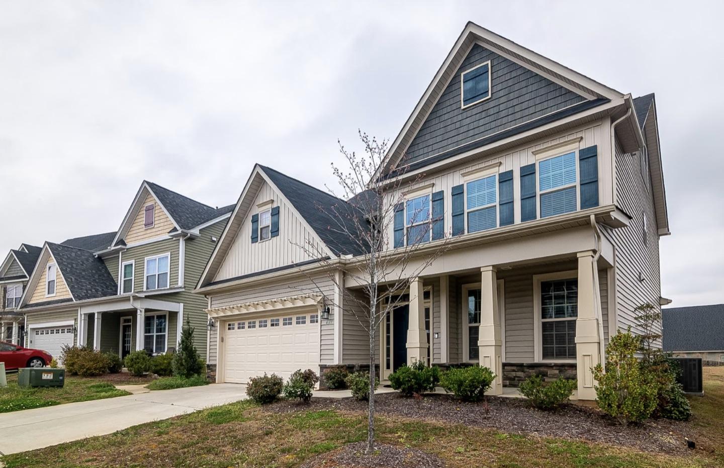 Front exterior of a modern traditional home
